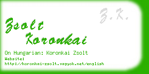 zsolt koronkai business card